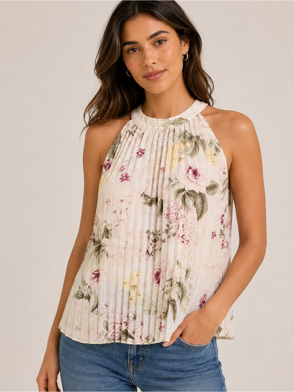 🎉LAST PIECE🎉ALEX AND LILLI‎ Please Sleeveless Floral Top